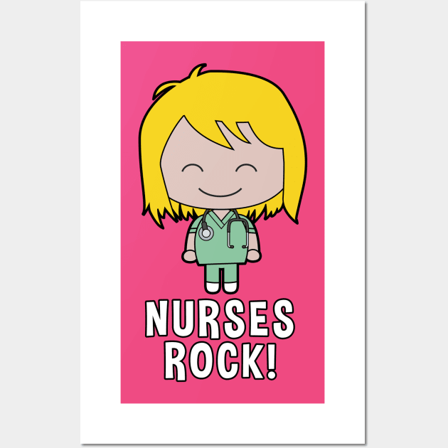 Nurses Rock! Wall Art by Markaneu